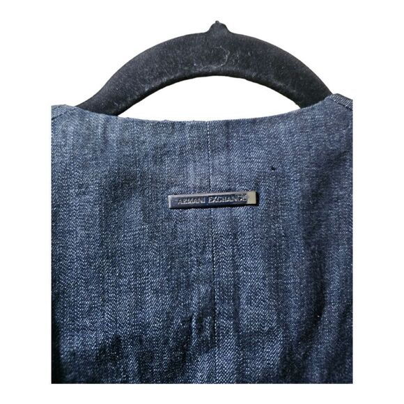 ARMANI EXCHANGE Denim Moto Jacket - Size Large - Picture 4 of 9